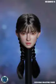 SDH042B Braid Hair Girl Head Sculpt Fit for 1/6 TBLeague JIAOU Action Figure