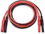 Meter Test Lead Extension Male to Female Connector 4mm Banana Plug to Jack Heavy Duty Silicone Wires Multimeter Leads Probes Adapter 14AWG (1 pair) (39.4")