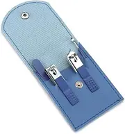 Manicure Nail Clipper Suit Nail Scissors Pedicure Cutter Stainless Steel Eagle Hook Portable Trimming Set,4pcs,blue