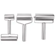 Stainless Steel Rolling Pin,Kitchen Utensils Fondant Roller,for Dough,Pizza4379