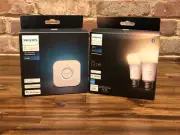 Philips Hue 2-Bulb Bluetooth Smart LED Starter Kit and Bridge Alexa Google Apple
