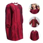 Red Nylon Polyester Barber Shop Overalls Work Hairdresser Apron Salon Cape