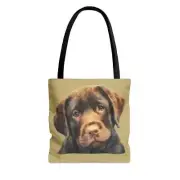 Chocolate Labrador Retriever Puppy - Tote Bag