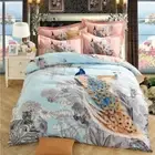 3D Yellow Peacock NAO5553 Bed Pillowcases Quilt Duvet Cover Set Queen King Fay