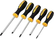 5-piece Screwdriver Set 3 Phillips and 2 Slotted Tips magnetic screwdriver set screw driver work on small screws as well as large