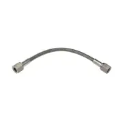 FITOK PTFE-Lined Stainless Steel Braided Hose 3/8 Female NPT 316 SS 12" Long