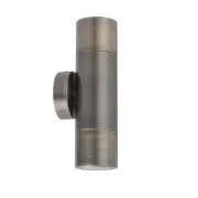 Wall Mounted Up and Down Light - GU10 - 60mm Rustic Brass