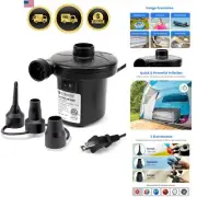 Air Pump Electric Inflatables Pool Floats Bed Torpedo Quick Fill Nozzles 110V