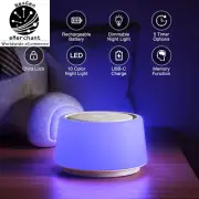White Noise Machine – 30 Sounds, USB-C Rechargeable, Night Light & Timer