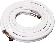 LaDicha 2M Insulated Copper Pipe 1/4 Inch 3/8 Inch Air Conditioning Pipes Fittings Pair Coil Pipe