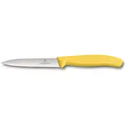 Victorinox 10cm Wavy Edge Pointed Tip Paring Knife Serrated Cheese/Bread Pink