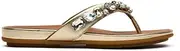 [FitFlop] Fit-Flop Women's Sandals, Gracie JEWEL-DELUXE METALLIC-LEATHER FLIP -FLOPS