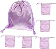 DRESSOOS 5Pcs Small Jewelry Storage Bags Drawstring Organizers for Bracelets Eye Cosmetics Toiletries Lightweight Convenient for Travel Home Use