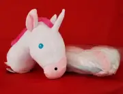 Decorative Unicorn Plush Pillow (Blue or PInk) (New & Free Shipping)