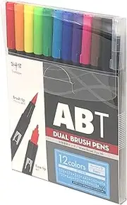 Tombow Pencil Brush Pen Dual Brush Pen ABT 12 Color Set Basic AB-T12CBA