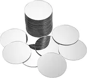 MINAOLULUS 60pcs Small Round Mirror Stickers Circular Craft Mirrors for DIY Decorations Wall Art Jewelry Making Scrapbooking and More