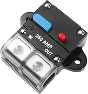 SOESFOUFU Circuit Breaker 250A for Car Auto-recovery Fuse Manual Reset Button Black Protects against Overload and Short Circuit