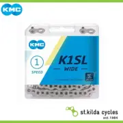 KMC Bike Chain - K1Sl Wide - Single Speed - 1/2 X 1/8" X 112 - Links - Ti-N Gold