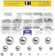Mardatt 330 Pcs Metric Precision Chrome Steel Bearing Ball Assortment Kit 1mm 2mm, 2.5mm, 3mm, 3.5mm, 4mm, 4.5mm, 5mm, 5.5mm, 6mm, 7mm, 8mm, 9mm, 10mm, 11mm, 12mm