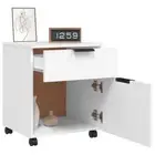 Mobile File Cabinet Storage Drawers Study Office School Filing Cupboard White