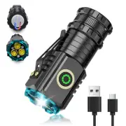 Portable Magnetic Flashlight Type-C Rechargeable Torch Outdoor Light for Camping