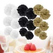 18 PCS Paper Lanterns Paper Garland Tissue Poms Tissue Paper Flowers