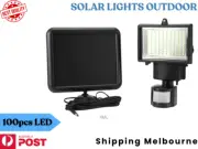100 LED Solar Lights Outdoor Security Motion Sensor Floodlight Wall Garden Lam