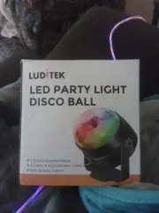 Luditek LED Party Light Disco Ball Sound Activated Mode w/ Remote Control