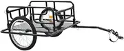 Bicycle Carrier Cart, Metal Frame, 39cm Wheels, Multifunctional, Easy to Install, General Accessories, Outdoor Cart Carrier