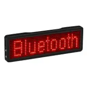 Bluetooth LED Name Badge Rechargeable Light Sign DIY Programmable Scrolling Message Board Display L Black