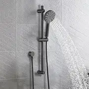 Decaura Shower Rail Set 3-Function Hand Held Shower Head Adjustable Slide Bar