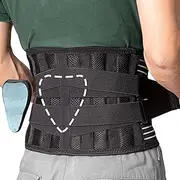 ZXCVBNM Back Support Belt, Back Brace for Lower Back Pain Women Men - Immediate Relief from Back Pain, Sciatica, Herniated Disc - Breathable Brace With Lumbar Pad, Lower Backbrace For Home & Lifting (L)