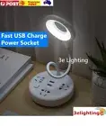 LED Adjustable Study Reading Lights USB Socket I Phone Charger Table Desk Lamp
