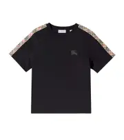 [Burberry Kids] Burberry Kids Burberry Check EKD cotton jersey T-shirt Y 14 black