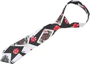 [BESPORTBLE] Poker Ties Magician Dress up Neckties Stylish Printing Ties Comfortable Party Wear Stage Performance Props