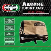 EFS Sand Colour Waterproof 50+ UV Awning front end Side Wall 2.0m x 2.5m