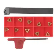 Turning Tool Holder 12mm Shank CNC Lathe Tool Carbide Insert 11ER AG60 Insert