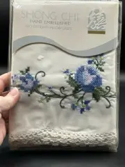 Shông Chi Hand Embellished Two Standard Pillow Cases