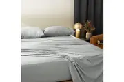Morrissey Fitted Sheet Set 400TC Luxe Soft Bamboo Cotton Pewter