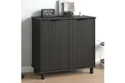 2 Door Storage Cabinet Sideboard Cupboard Buffet Unit Black