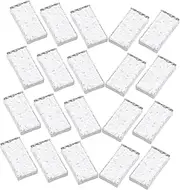 KOMBIUDA 20pcs Dollhouse Miniature Glass Bricks 1/12 Scale Realistic Clear Glass Bricks Models for DIY Miniature Building Dollhouse Decor Rectangle