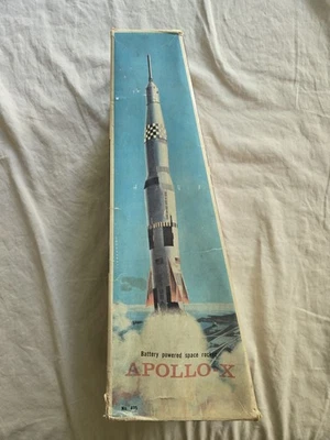 1960s Nomura Toys Apollo - X Battery Powered Space Rocket VERY RARE