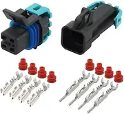 1-20SET DJ7044B-1.5-11/21 Auto Waterproof Cable Connector 4 Pin Automotive Plug Famale Male Socket Includes Terminal Seal(Female Male,5 Sets_4P)