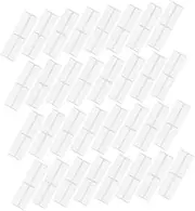 COMNESTBI 32 Pcs Transparent Adhesive Label Pockets Card Sleeves Adhesive Holders for Index Cards Pockets for Labels Supermarket Tag Holders PVC Mailbox Sign Protectors