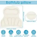 Ergonomic Bath Pillow Silicone Bathtub Pillow with Nonslip Suction Cup for beeUx