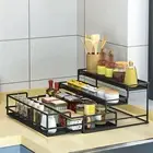 Countertop Spice Rack Bottle Holder 3-tier Organizer with Design for Kitchen