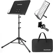 Dual-Use Sheet Music Stand Desktop Book Stand Height Adjustable from 23.6-59In
