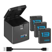 2280mAh for GoPro Hero 13 Battery+3-Slots Box Charger Black Camera Accessories