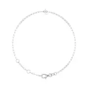 14k White Gold Sans Serif Initial L Bracelet 6 1/2-7 1/2" Gift for Mother