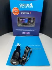 Sirius Satellite Sportster 5 Car Cigarette Lighter Power Adapter White Dog Logo